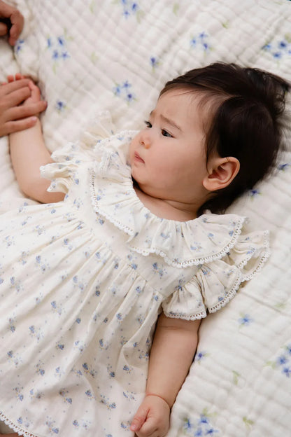 Organic Cotton Muslin Frannie Playsuit Molly Blue