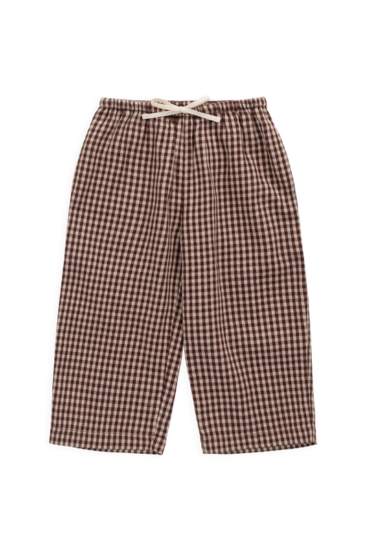 Organic Cotton Kenji Pant Cinnamon Gingham