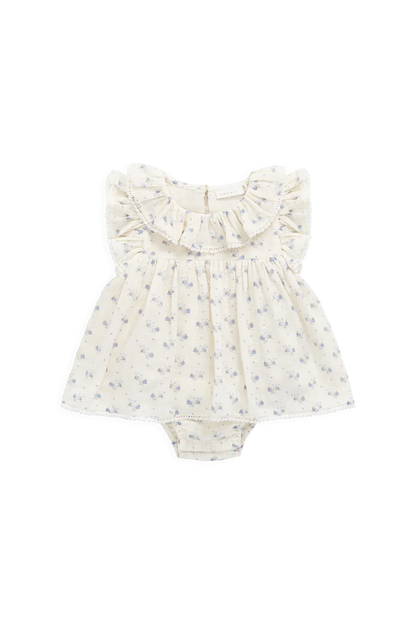 Organic Cotton Muslin Frannie Playsuit Molly Blue