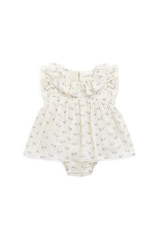 Organic Cotton Muslin Frannie Playsuit Molly Blue