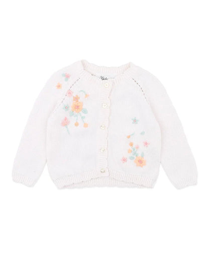 Fern Hand Embroidered Organic Cardigan