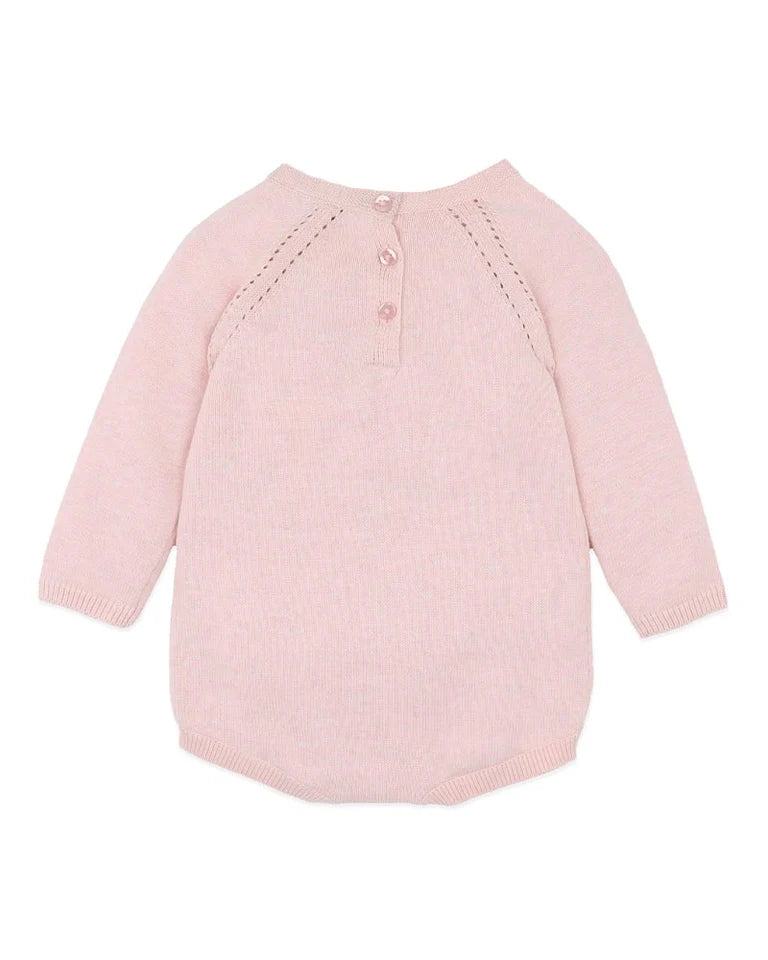 Winnie Organic Knitted LS Bodysuit Pale Pink