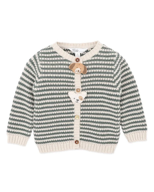 Otto Stripe Organic Knitted Cardigan