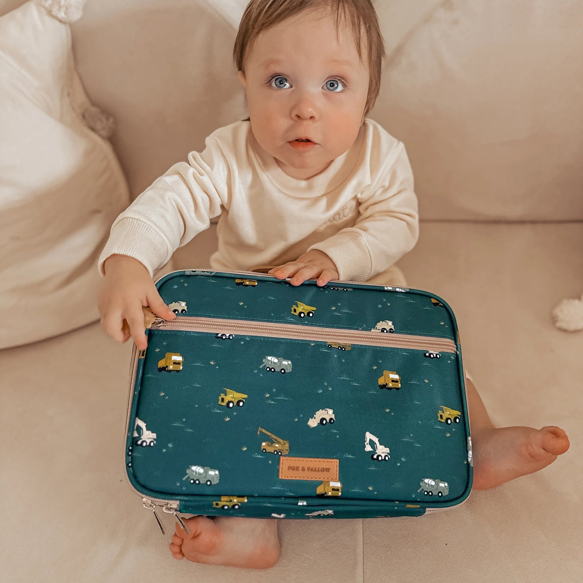 Fox & Fallow Trucks Large Lunch Bag | Aster & Ruby