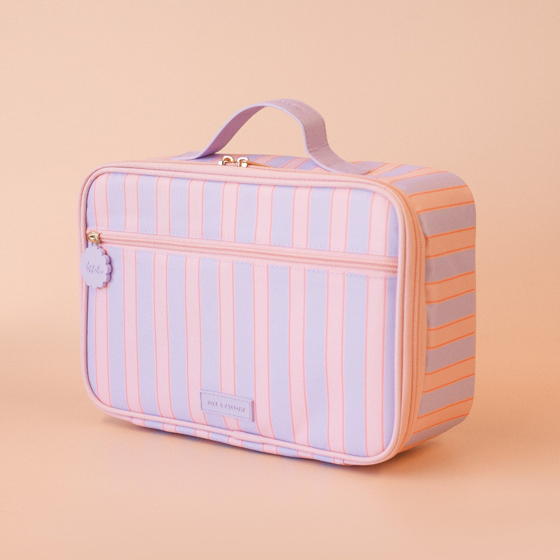 Fox & Fallow Powder Stripe Large Lunch Bag | Aster & Ruby