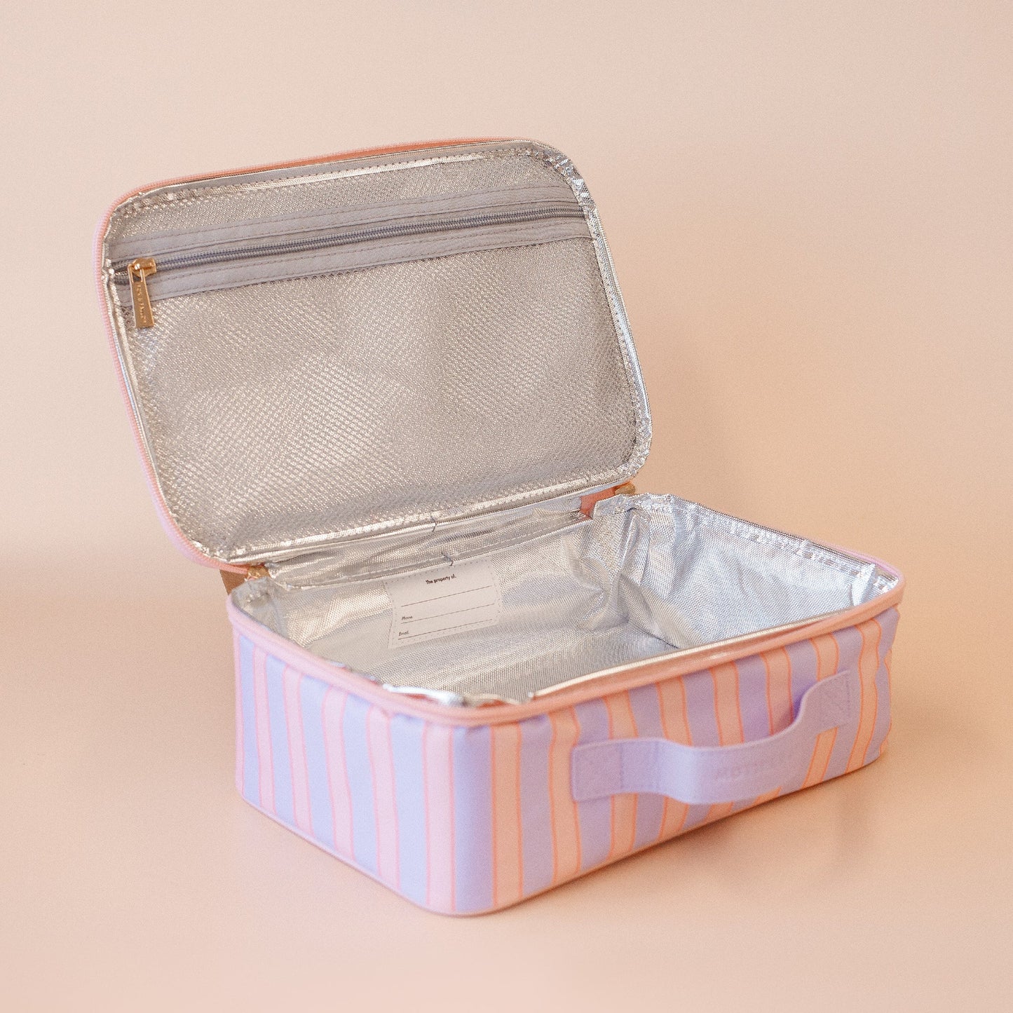 Fox & Fallow Powder Stripe Large Lunch Bag | Aster & Ruby