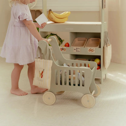 Wooden Play Shopping Cart