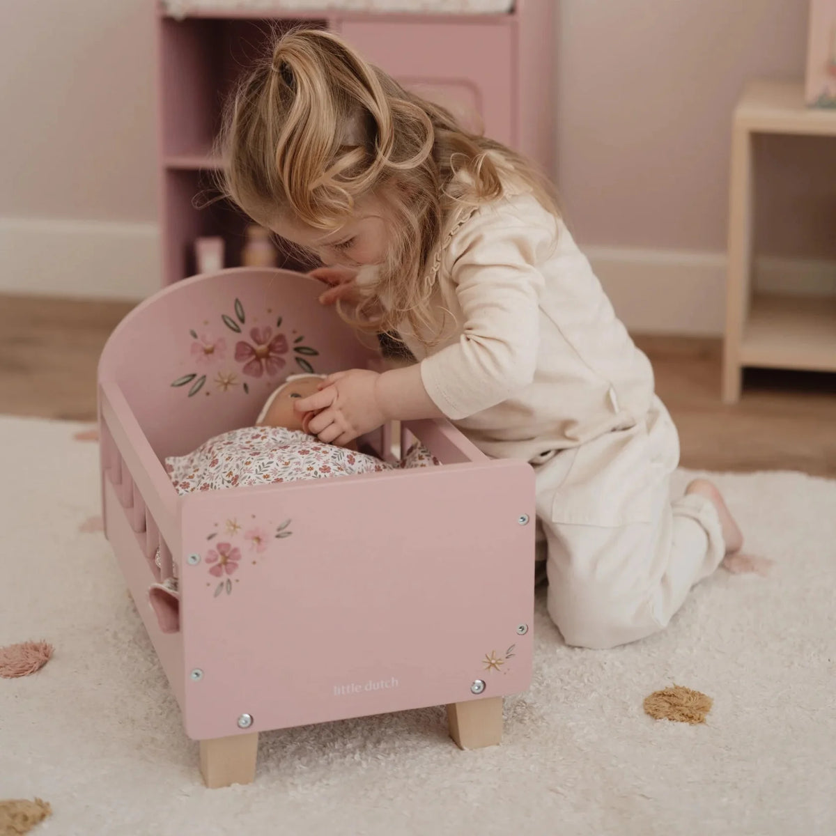 Wooden Doll Bed