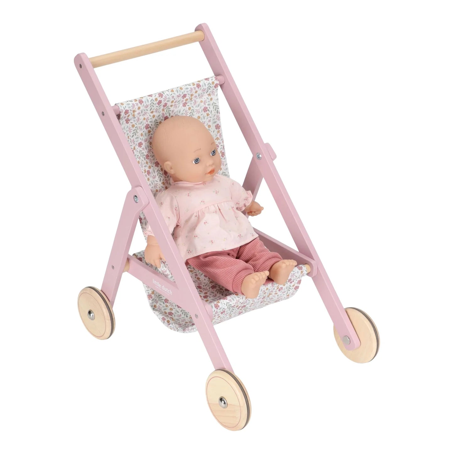 Wooden Doll Stroller