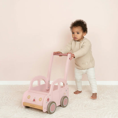 Wooden Baby Walker Pink