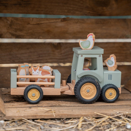 Wooden Tractor With Trailer