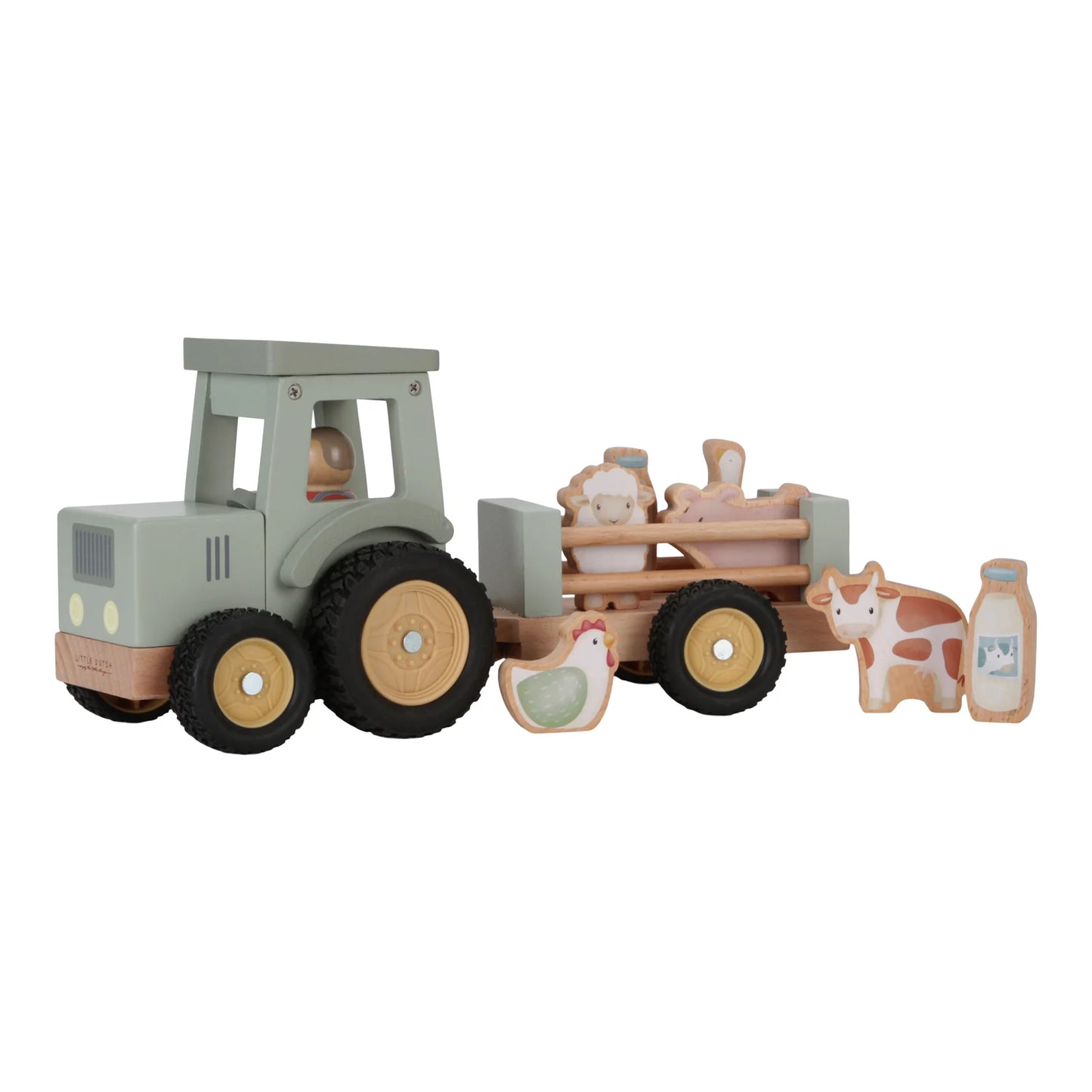 Wooden Tractor With Trailer
