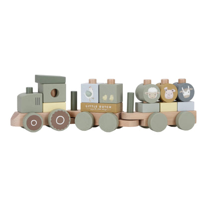 Wooden Stacking Train Tractor