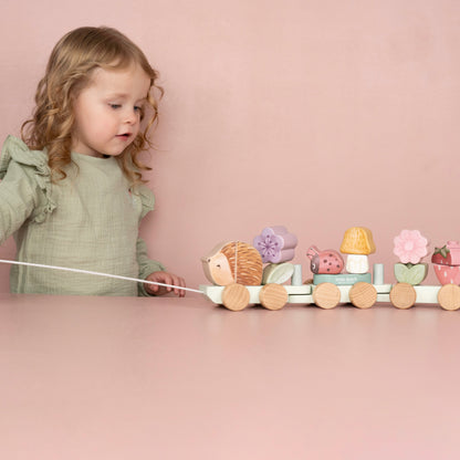 Wooden Stacking Train Hedgehog