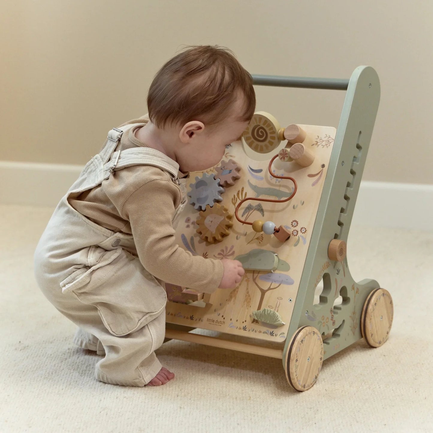 Wooden Baby Activity Walker Safari