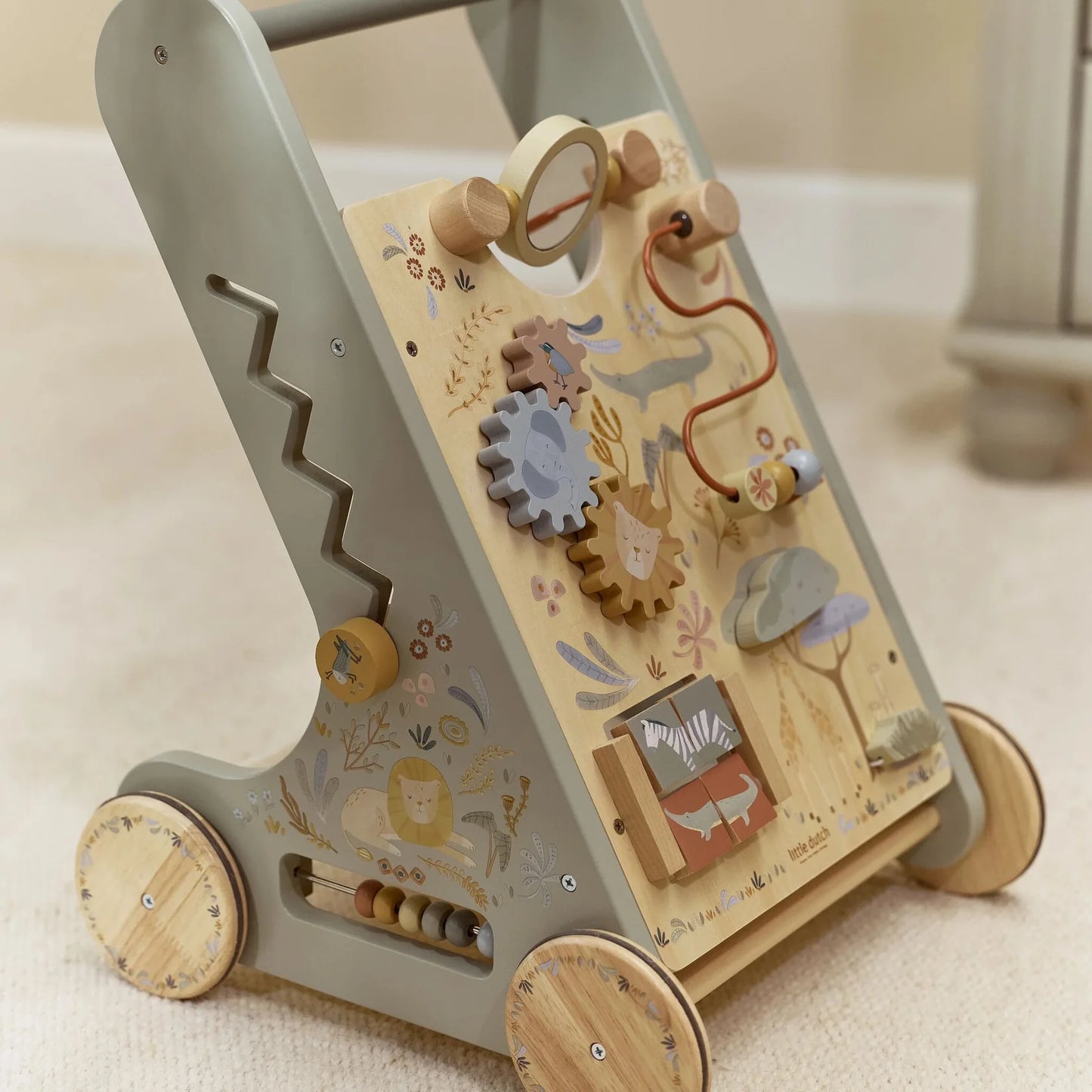 Wooden Baby Activity Walker Safari