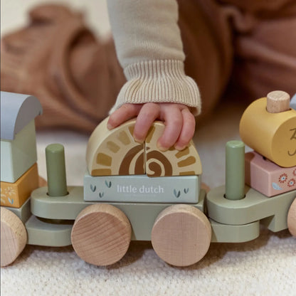 Wooden Block Train Safari