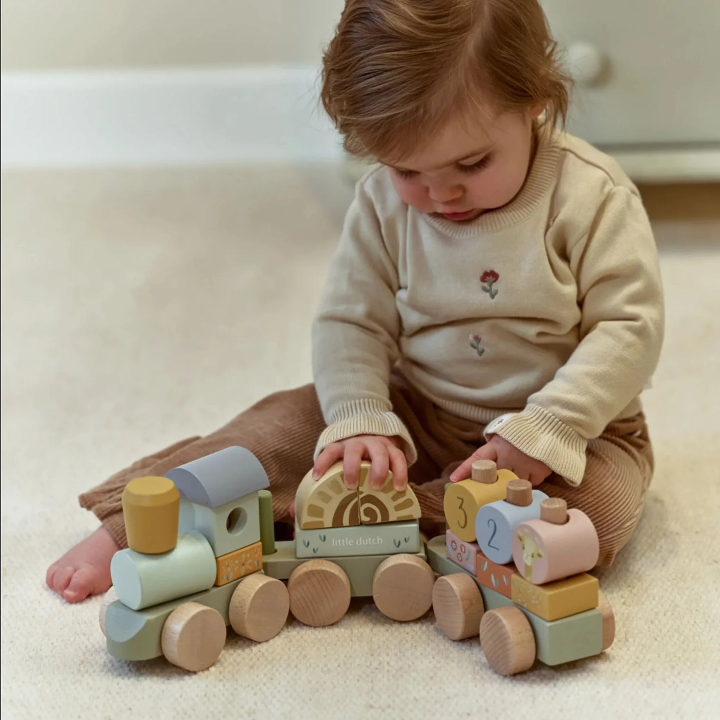Wooden Block Train Safari