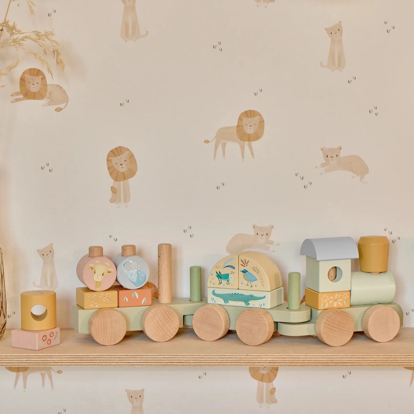 Wooden Block Train Safari