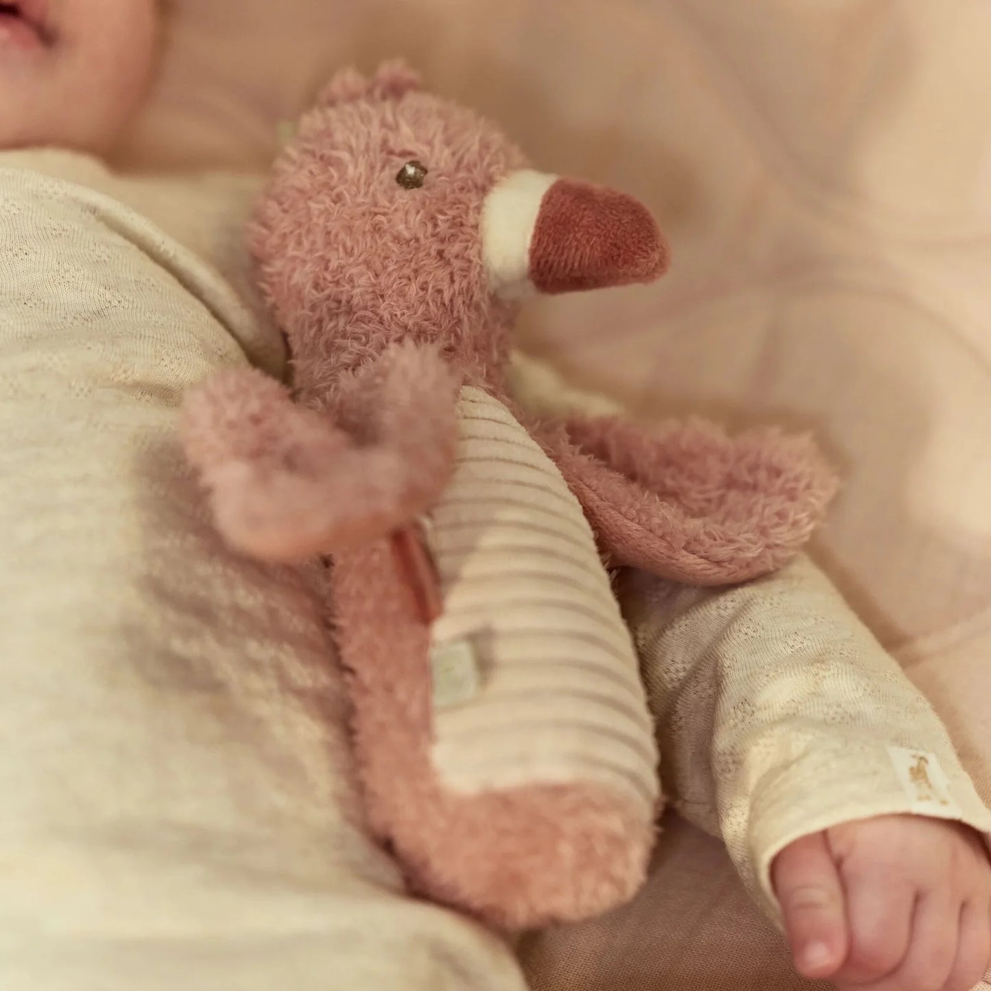 Squeaker with Rattle Flamingo