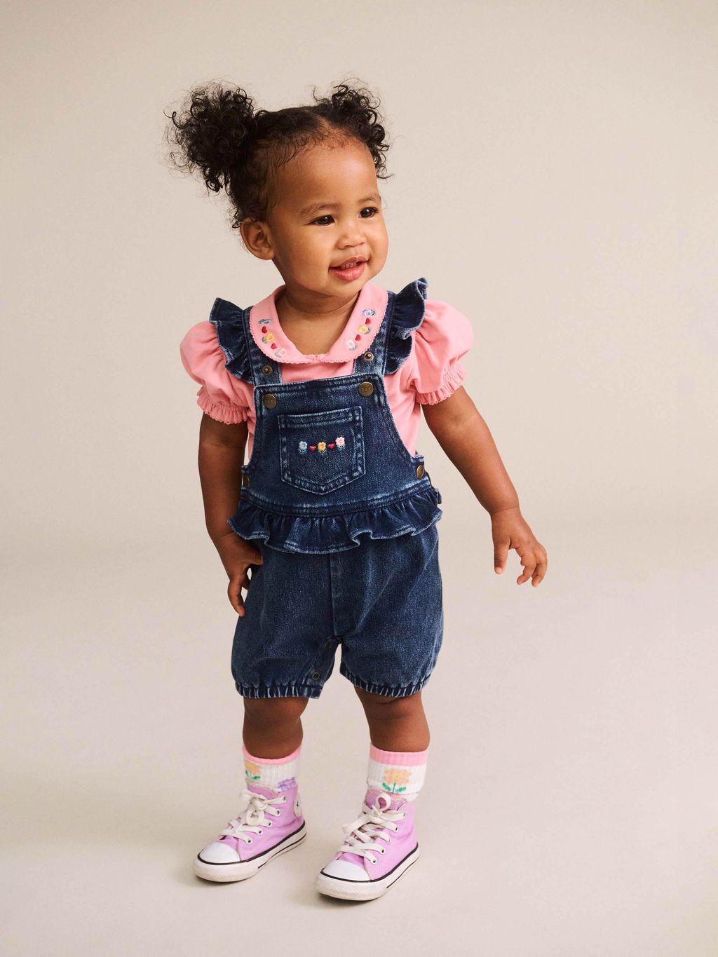 Floral 2 Piece Denim Set