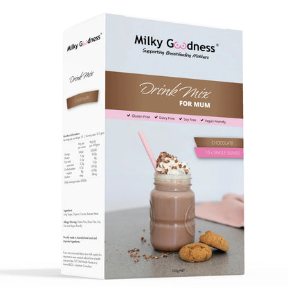 Chocolate Lactation Drink Mix | 10 Single Serves