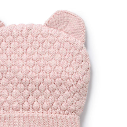 Marshmellow Organic Knitted Bear Hat