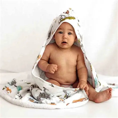 Snuggle Hunny Kids Safari Organic Hooded Towel | Aster & Ruby
