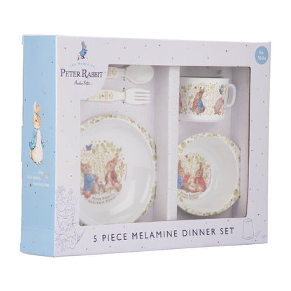 PETER RABBIT 5 PIECE MELAMINE DINNER SET