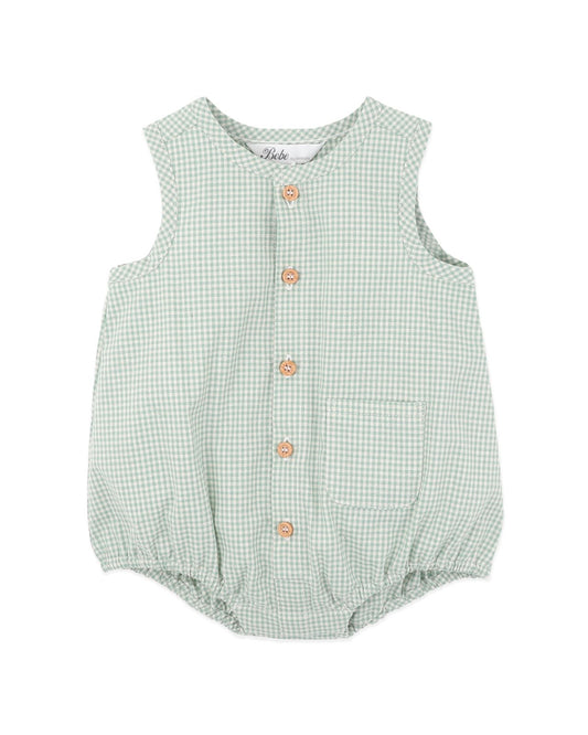 Scout Check Button Up Bodysuit