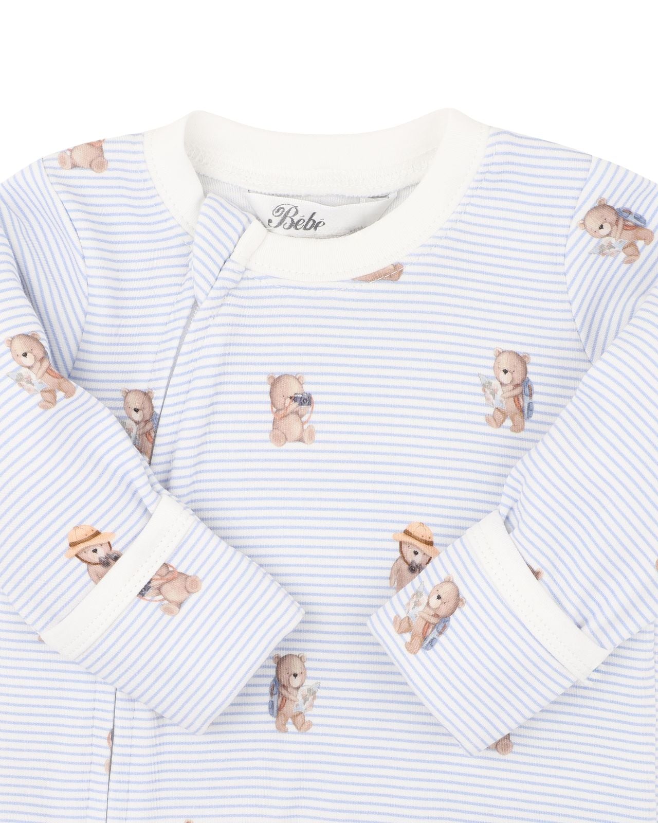 Brady Stripe Organic LS Zipsuit