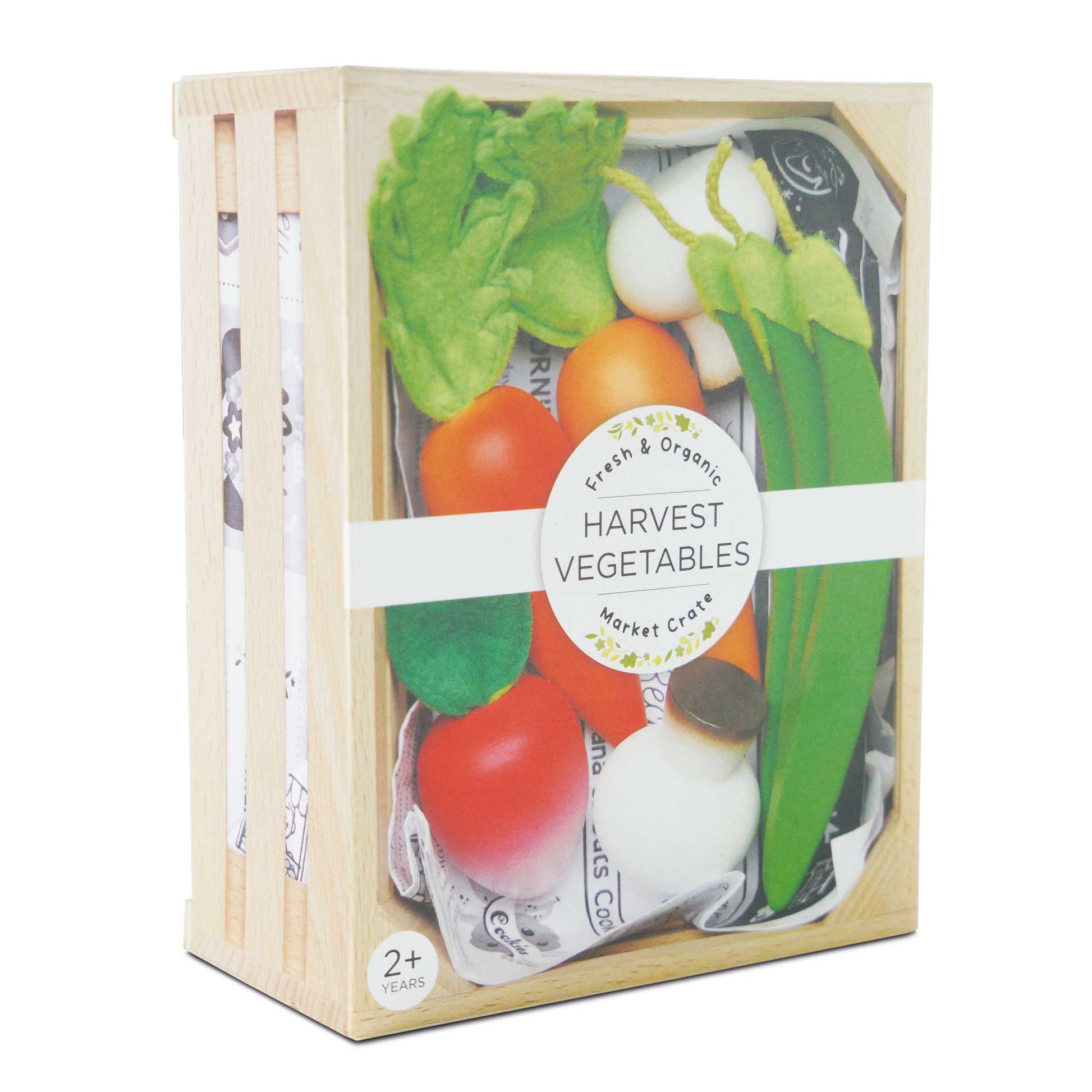 Le Toy Van Harvest Vegetables Wooden Food Crate 9 Piece | Aster & Ruby