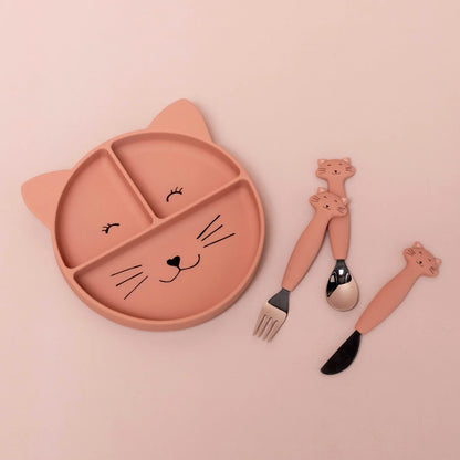 Silicone Divided Suction Plate - Mrs. Cat