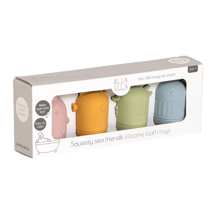 All4Ella Squeezy Silicone Bath Toys Sea Friends | Aster & Ruby