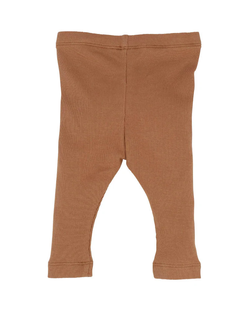 Rib Organic Leggings Biscuit