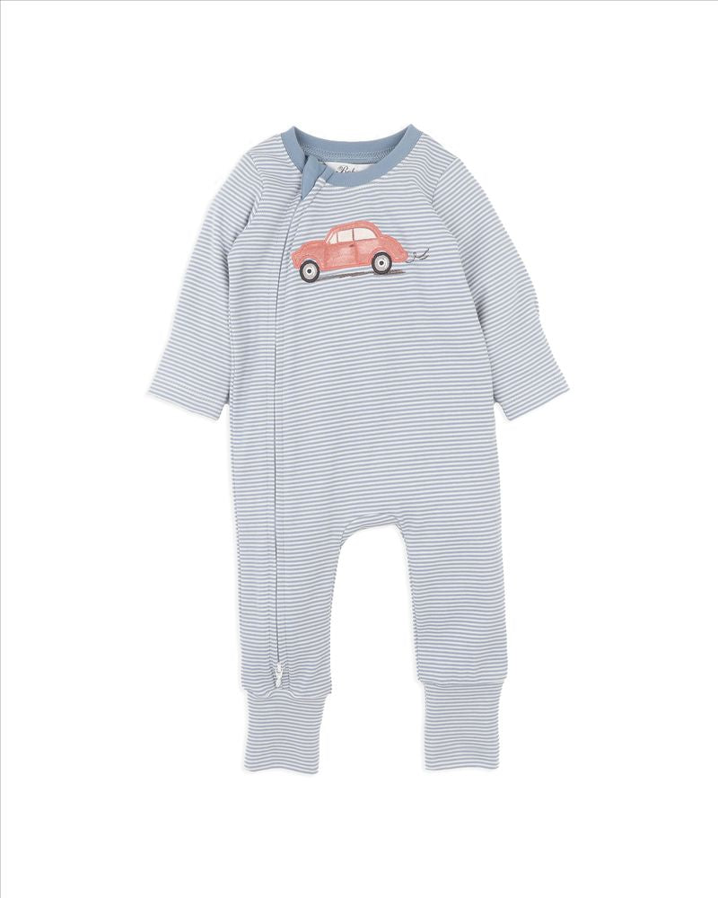 Alvin Stripe Organic LS Zipsuit