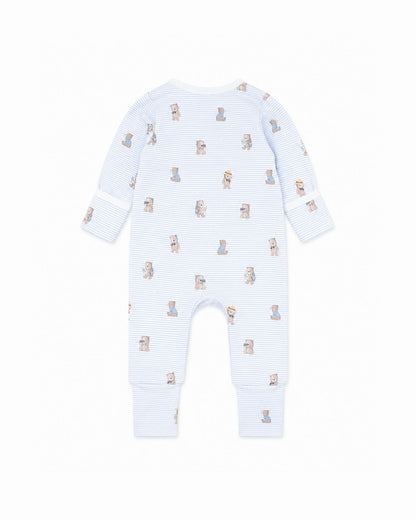 Brady Stripe Organic LS Zipsuit
