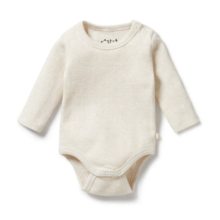 Organic Oatmeal Long Sleeve Bodysuit