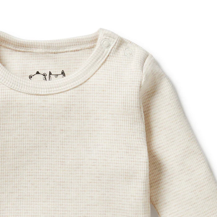Organic Oatmeal Long Sleeve Bodysuit
