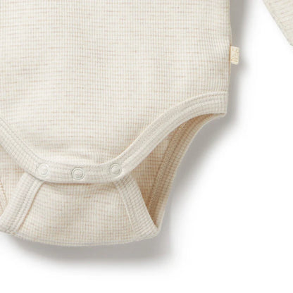 Organic Oatmeal Long Sleeve Bodysuit