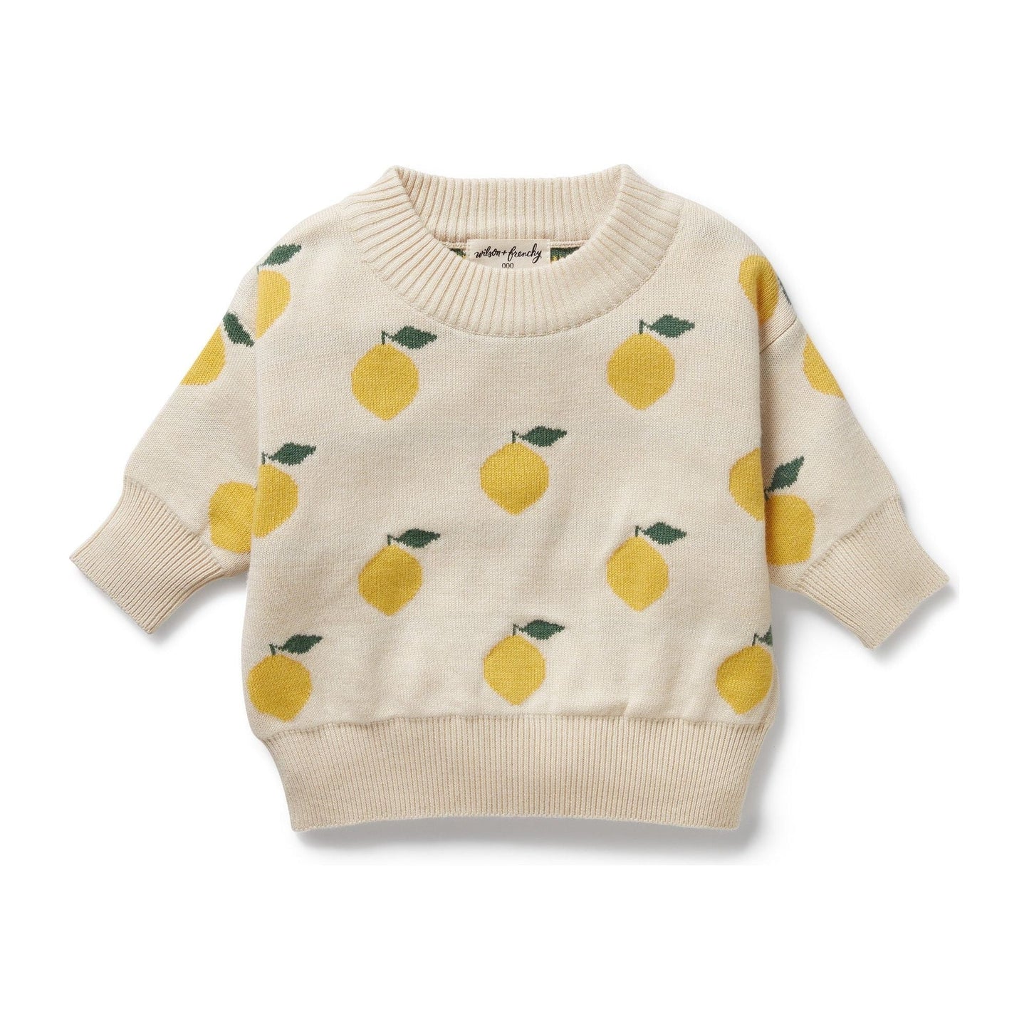 Wilson & Frenchy Lemony Organic Knitted Jacquard Jumper | Aster & Ruby