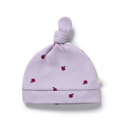 Berry Plums Organic Waffle Knot Hat - Berry Plums - Organic Cotton Waffle
