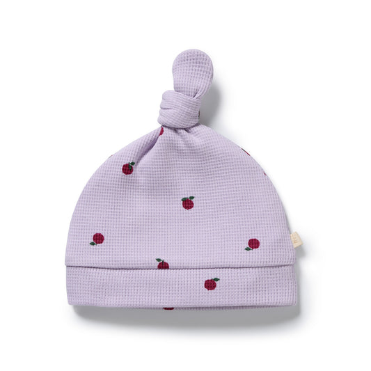 Berry Plums Organic Waffle Knot Hat - Berry Plums - Organic Cotton Waffle