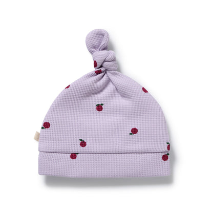 Berry Plums Organic Waffle Knot Hat - Berry Plums - Organic Cotton Waffle