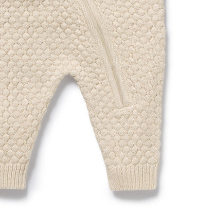 Cream Organic Knitted Bauble Growsuit