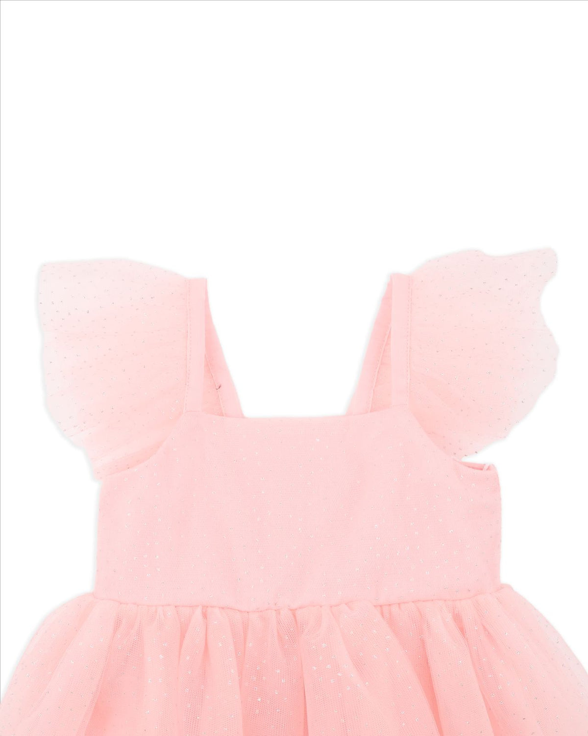 Festive Pink Glitter Tulle Dress