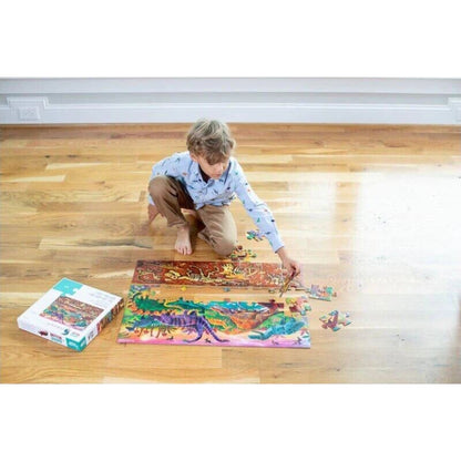 Crocodile Creek Above & Below Puzzle 48 pc Dinosaur World | Aster & Ruby