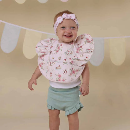 Snuggle Hunny Alice's Tea Party Frill Snuggle Bib | Aster & Ruby