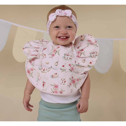 Snuggle Hunny Alice's Tea Party Frill Snuggle Bib | Aster & Ruby