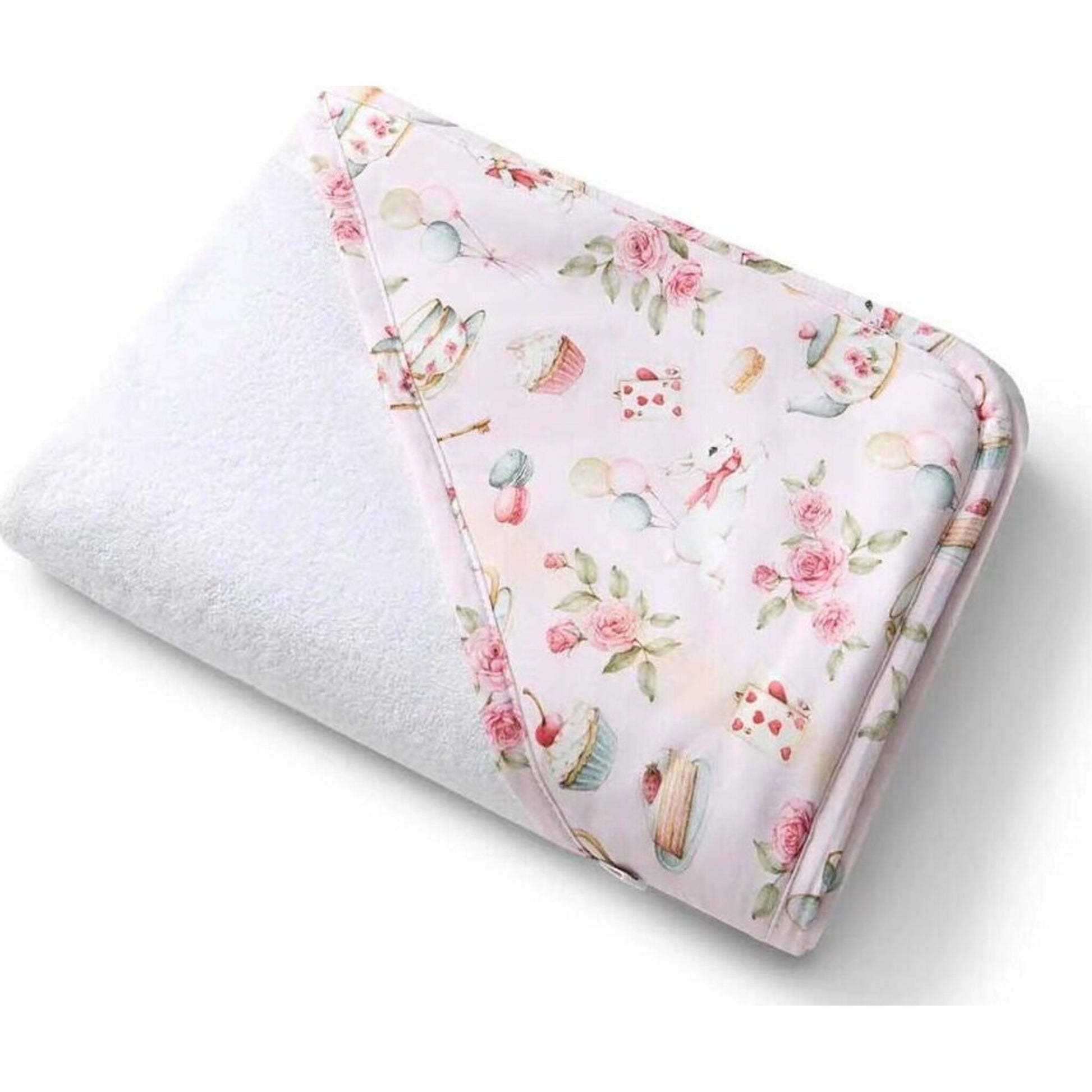 Snuggle Hunny Kids Alice’s Tea Party Organic Hooded Baby Towel | Aster & Ruby